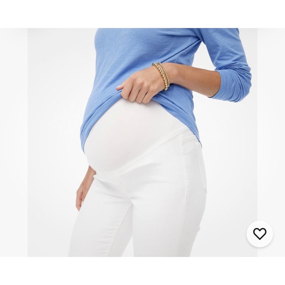 J.Crew Factory White maternity jean in signature stretch 24